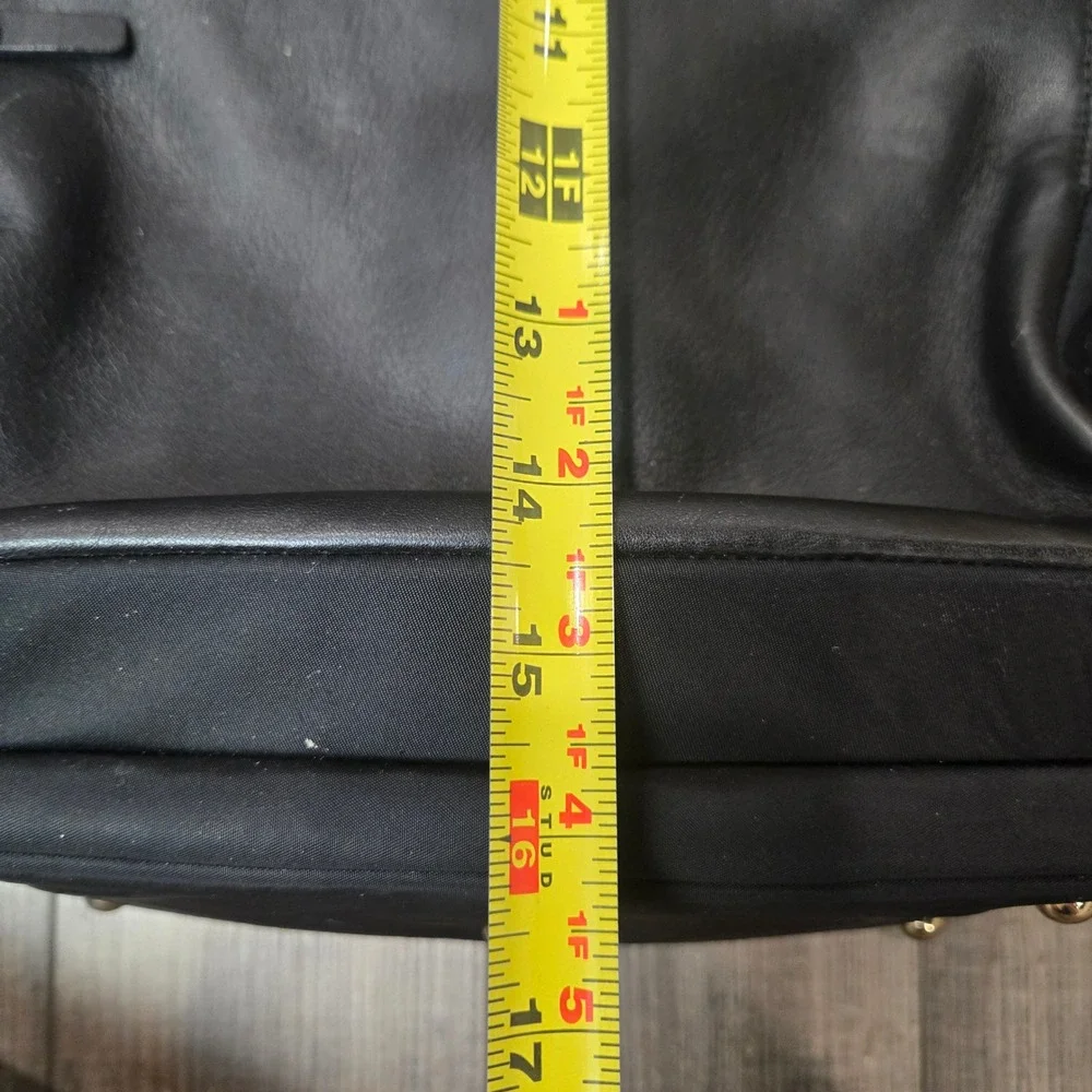 Lo & Sons Rowledge Black Nylon Leather Convertible Laptop Backpack Large Travel